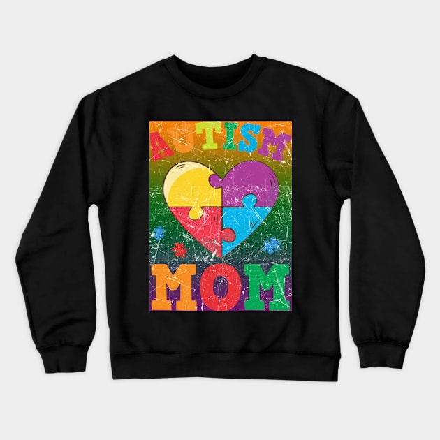 Autism Awareness T-ShirtAutism Mom Autism Awareness Heart T-Shirt_by Crewneck Sweatshirt by VinitaHilliard